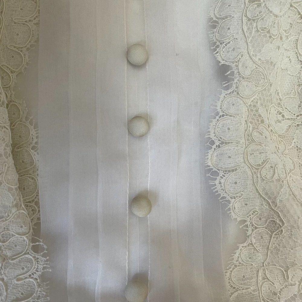 Vintage Lace Wedding Gown and Veil - Picture 9 of 15